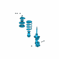 OEM 2003 Honda CR-V Shock Absorber Assembly, Left Front Diagram - 51602-S9A-A08