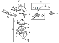 OEM Chevrolet Trailblazer PCV Tube Clamp Diagram - 55497092