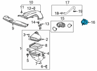 OEM Chevrolet Trailblazer Rear Duct Diagram - 42483356