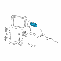 OEM 2003 Ford Expedition Exterior Door Handle Diagram - 2L1Z7826605BFPTM