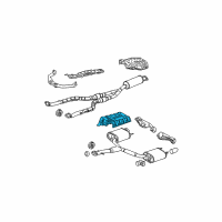 OEM 2014 Lexus IS F Insulator, Main Muffler Heat Diagram - 58327-53020