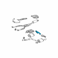 OEM 2011 Lexus IS250 Support Sub-Assembly, Exhaust Pipe Diagram - 17508-31061