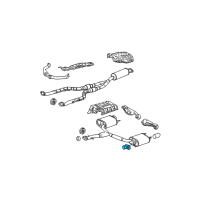 OEM 2008 Lexus IS350 Damper, Exhaust Pipe Diagram - 17581-46120