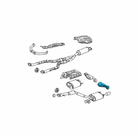 OEM 2010 Lexus IS250 Support Sub-Assembly, Exhaust Pipe Diagram - 17509-31031