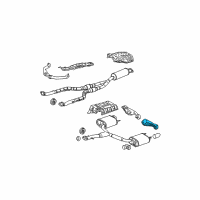 OEM 2010 Lexus IS350 Support Sub-Assembly, Exhaust Pipe Diagram - 17509-31031