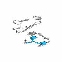 OEM Lexus Exhaust Tail Pipe Assembly Diagram - 17430-31850