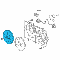 OEM 2012 Toyota Sienna Fan Blade Diagram - 16361-0P160