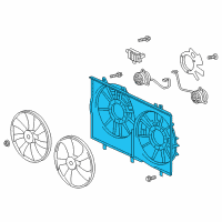 OEM Toyota Sienna Fan Shroud Diagram - 16711-0V090