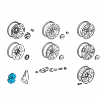 OEM 2018 Chevrolet Tahoe Center Cap Diagram - 84172850