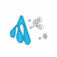 OEM 2006 Lincoln Mark LT Serpentine Belt Diagram - 7L3Z-8620-D
