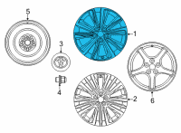 OEM 2022 Toyota Venza Wheel, Alloy Diagram - 42611-48B50