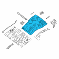 OEM Nissan Pathfinder Floor - Rear, Rear Diagram - 74514-3JV0A