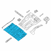 OEM Nissan Pathfinder Floor Re Front Diagram - 74512-3JA0A