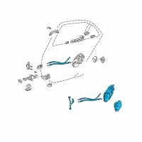 OEM Lexus LS430 Rear Door Motor Lock Assembly, Right Diagram - 69050-50061