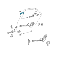 OEM 2008 Lexus SC430 Front Door Outside Handle Assembly Diagram - 69210-50050-B4