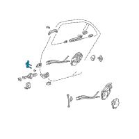 OEM 2005 Lexus LS430 Hinge Assy, Rear Door, Upper RH Diagram - 68750-50040