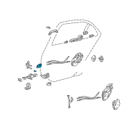 OEM Lexus LS430 Door Inside Handle Sub-Assembly, Right Diagram - 69205-50030-A1