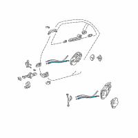 OEM Lexus LS430 Cable Assy, Rear Door Lock Remote Control Diagram - 69730-50020