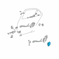 OEM 2001 Lexus LS430 Rear Door Lock Actuator Assembly, Right Diagram - 69130-50060