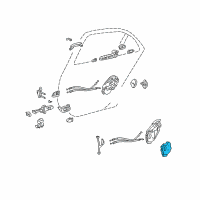 OEM 2002 Lexus LS430 Rear Door Lock Actuator Assembly, Right Diagram - 69130-50060