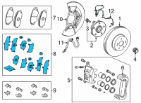 OEM 2022 Toyota Sienna Shim Diagram - 04945-02320