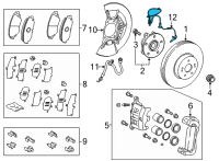 OEM 2022 Toyota Sienna Front Speed Sensor Diagram - 89542-08060