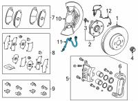 OEM 2022 Toyota Sienna Brake Hose Diagram - 90947-A2124