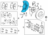 OEM 2021 Toyota Sienna Splash Shield Diagram - 47781-0E060