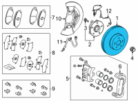 OEM 2022 Toyota Sienna Rotor Diagram - 43512-08060