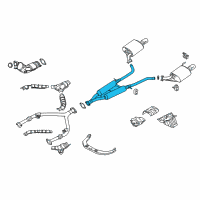 OEM 2014 Infiniti Q70 Exhaust Sub Muffler Assembly Diagram - 20300-1MM0A