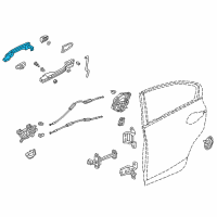 OEM 2015 Honda CR-V Handle, Driver Side (Silver Metallic) Diagram - 72181-TR0-A11ZC