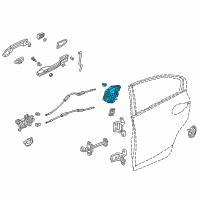 OEM 2015 Honda Civic Latch Assembly, Right Rear Door Power Diagram - 72610-TR3-A11