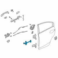 OEM 2015 Honda Civic Checker, Right Rear Door Diagram - 72840-TR3-A01