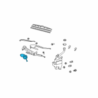 OEM 2006 Lexus RX330 Motor Assy, Windshield Wiper Diagram - 85110-48110