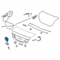 OEM Honda Lock Assembly, Trunk Diagram - 74851-TR6-A11