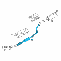 OEM 2013 Kia Soul Center Muffler Complete Diagram - 286002K340