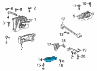 OEM Chevrolet Trailblazer Strut Support Diagram - 60002231