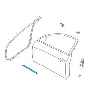 OEM 2008 Nissan Altima Seal-Front Door Parting, LH Diagram - 80839-JA000