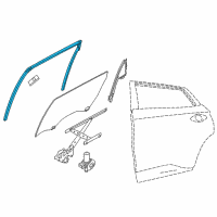 OEM Nissan Murano Glass Run-Rear Door Window RH Diagram - 82330-5AA0D