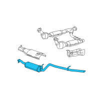 OEM 1999 Lincoln Navigator Muffler W/Tailpipe Diagram - XL1Z-5230-CA