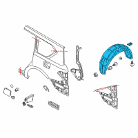 OEM 2017 Nissan Armada Protector-Rear Wheel House, LH Diagram - 76747-1LA0A