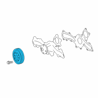 OEM 2019 Lexus RX450h PULLEY, Water Pump Diagram - 16173-31040