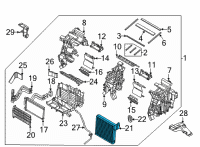 OEM Kia Carnival EVAPORATOR Assembly Diagram - 97139R0000