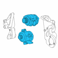 OEM 1999 Ford F-250 Alternator Diagram - 4U2Z-10V346-DXRM