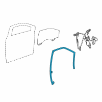OEM Cadillac SRX Run Weatherstrip Diagram - 20869145