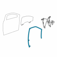OEM Cadillac Run Weatherstrip Diagram - 20869144
