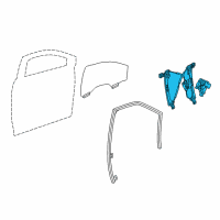 OEM Cadillac Window Regulator Diagram - 23257824