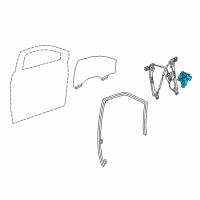 OEM Cadillac SRX Window Motor Diagram - 23276294