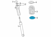 OEM 2021 Lexus ES350 Coil Spring Insulator Diagram - 4825847010