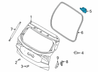 OEM Kia Soul Hinge Assy-Trunk Lid Diagram - 72910K0000